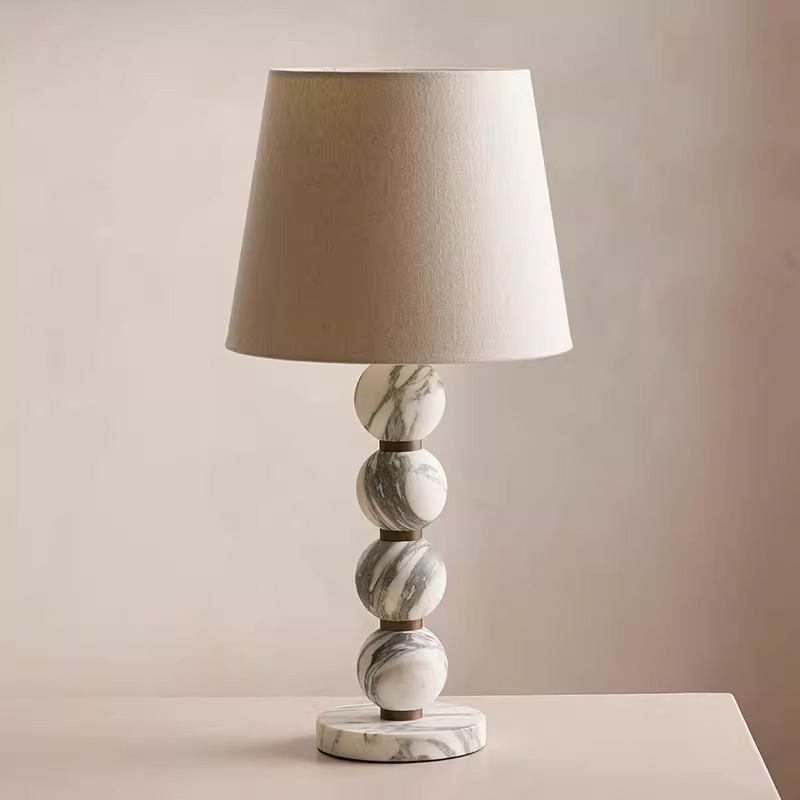 Japanese Home Textiles - Lámpara de mesa de travertino Natural