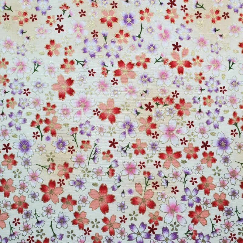 Tela estampada de lámina dorad - Japanese Home Textiles reseña y precio
