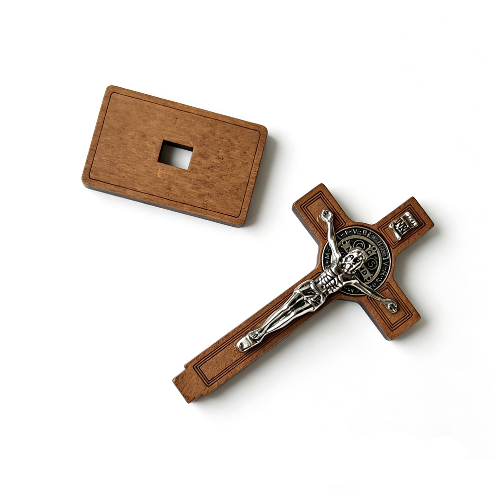 Crucifijo de San Benito con Ba - Home Textiles Products reseña y precio