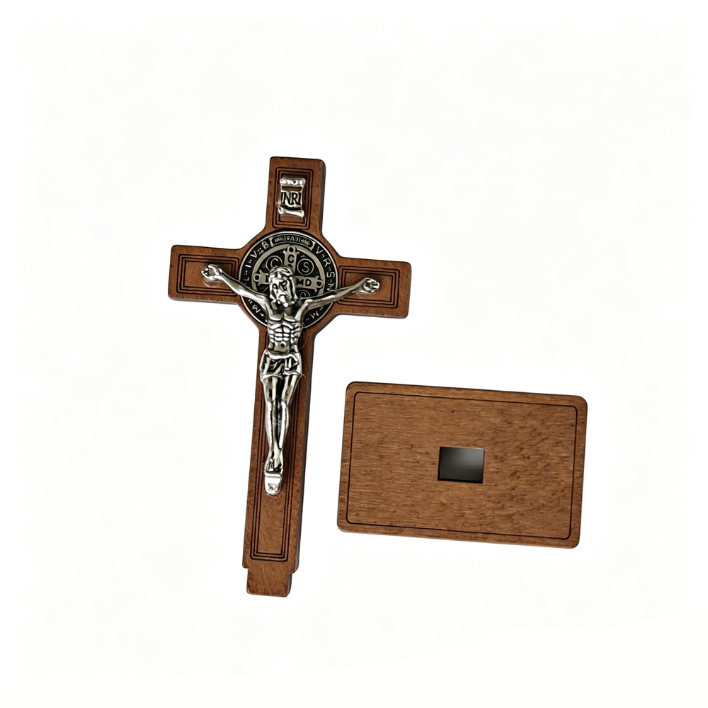 Crucifijo de San Benito con Ba - Home Textiles Products reseña y precio