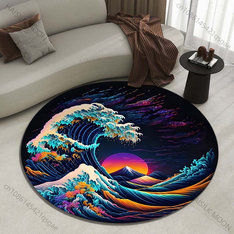 Alfombra redonda Retro japones - Japanese Home Textiles reseña y precio