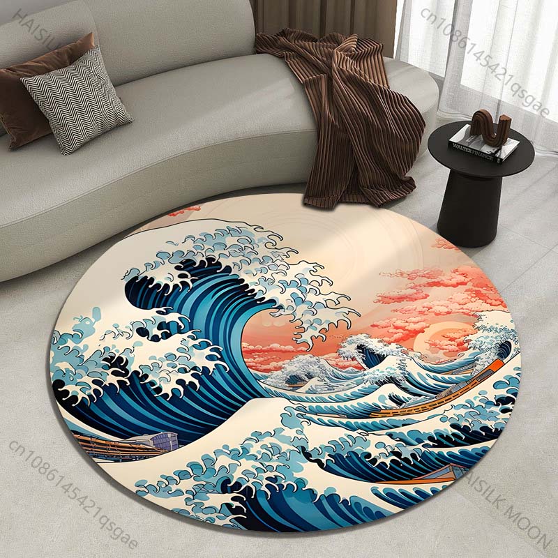 Alfombra redonda Retro japones - Japanese Home Textiles reseña y precio
