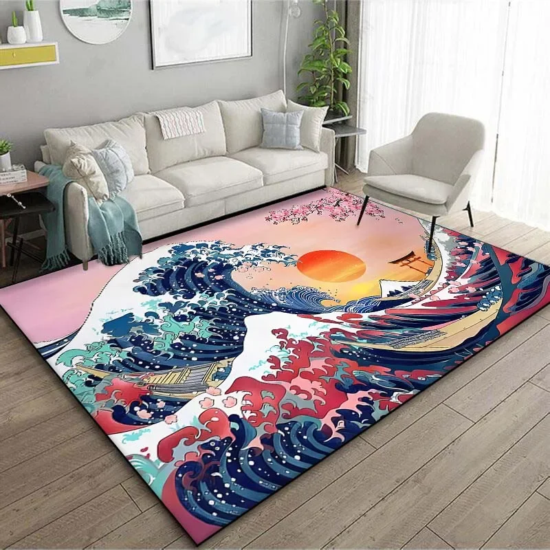 Alfombra de arte japonés con o - Japanese Home Textiles reseña y precio