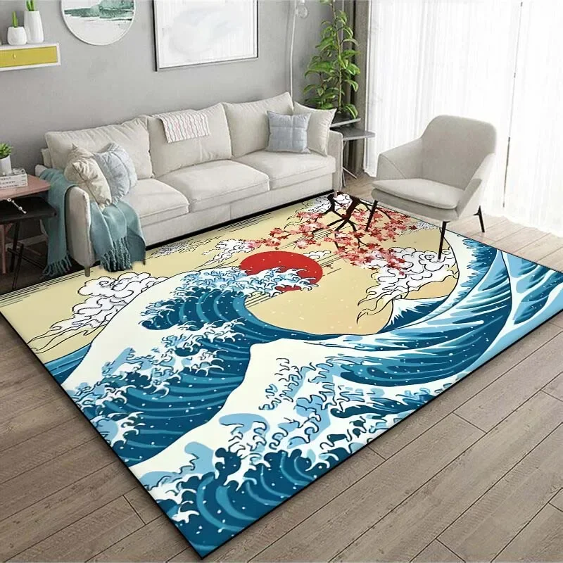 Alfombra de arte japonés con o - Japanese Home Textiles reseña y precio