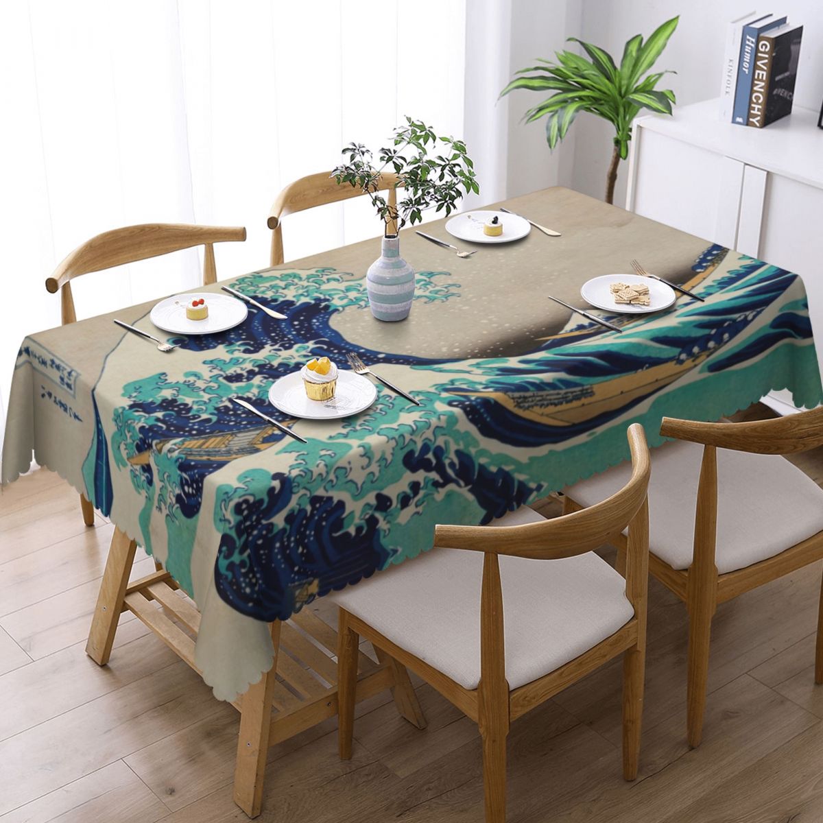 Great Wave Off-Mantel japonés  - Japanese Home Textiles reseña y precio