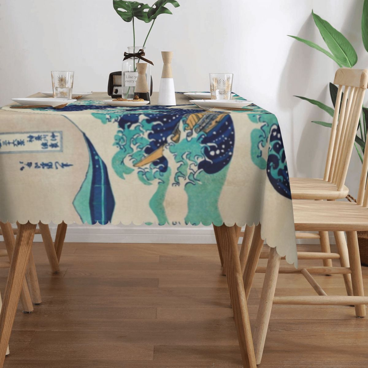 Great Wave Off-Mantel japonés  - Japanese Home Textiles reseña y precio